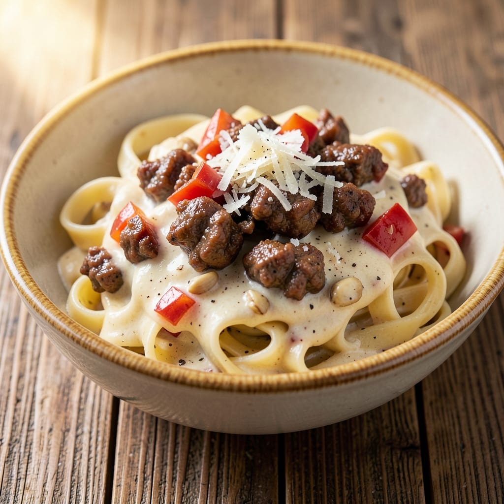 Alfredo Sauce Ground Beef Pasta Recipe: One-Pan Creamy Umami Bomb
