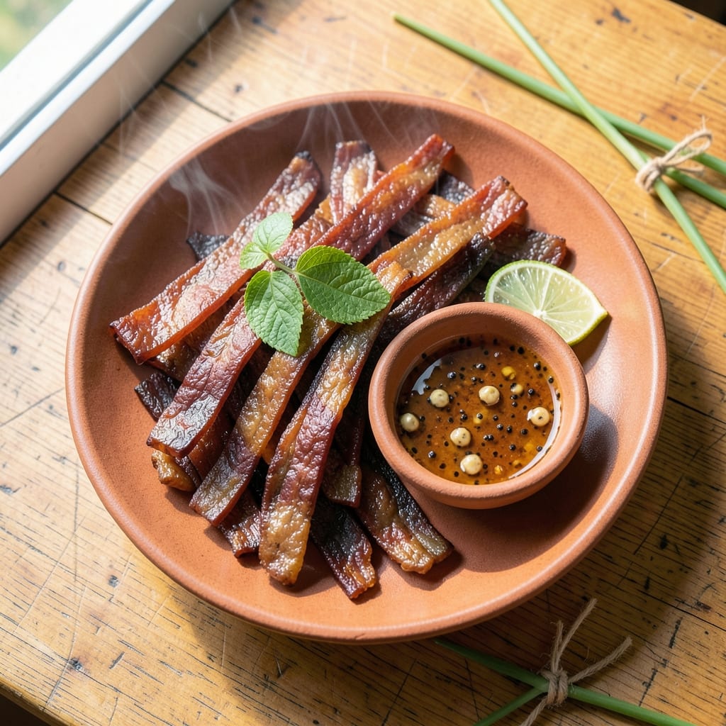 Authentic Thai Beef Jerky Recipe: Smoky Lemongrass-Kaffir Chews in 4 Hours