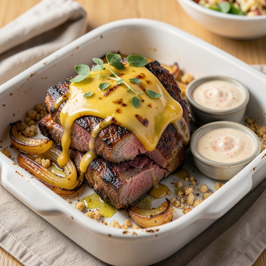 Arby's Beef and Cheddar at Home Recipe: Melted Cheese and Smoky Beef Layers