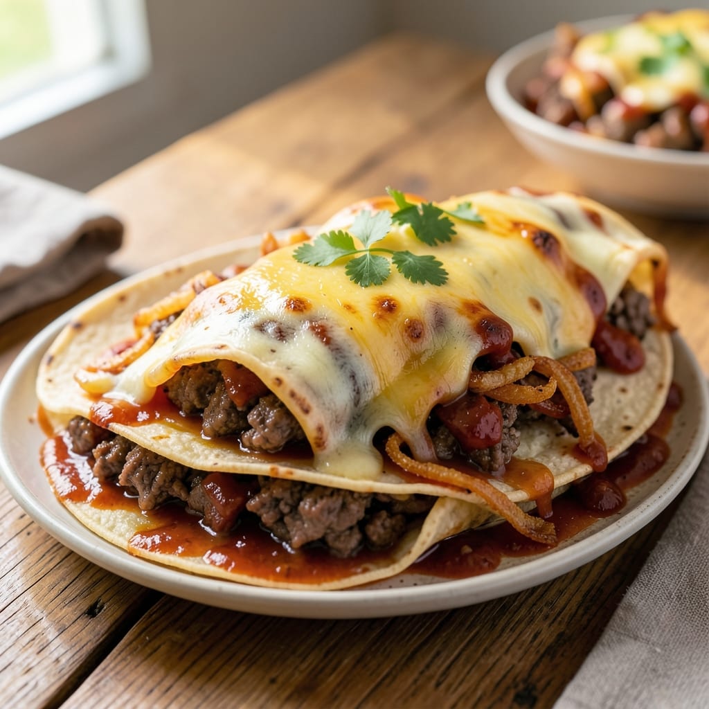Loaded Beef Enchiladas Recipe: Smoky Queso Fundido Centerpiece