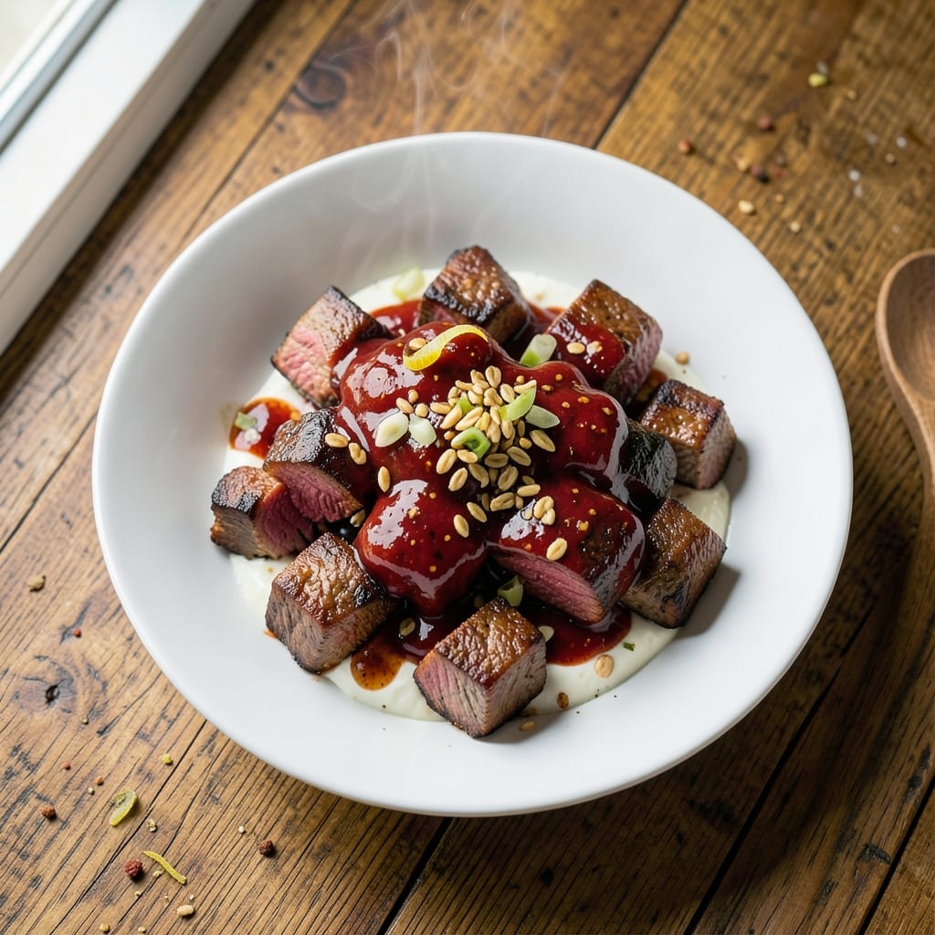 Bang Bang Beef Recipe: Crispy Oat-Crusted Bites with Spicy Yogurt Kick