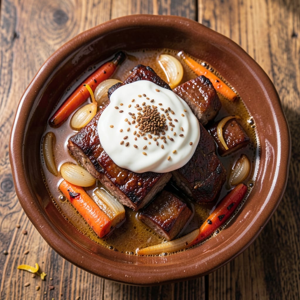 Arabic Beef Stew Recipe: Spiced Yogurt-Braised Tender Meat