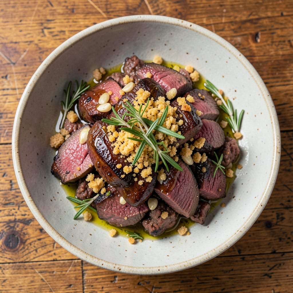 Ground Beef Heart Recipe: Herb-Crusted Pan-Seared with Juicy Centers