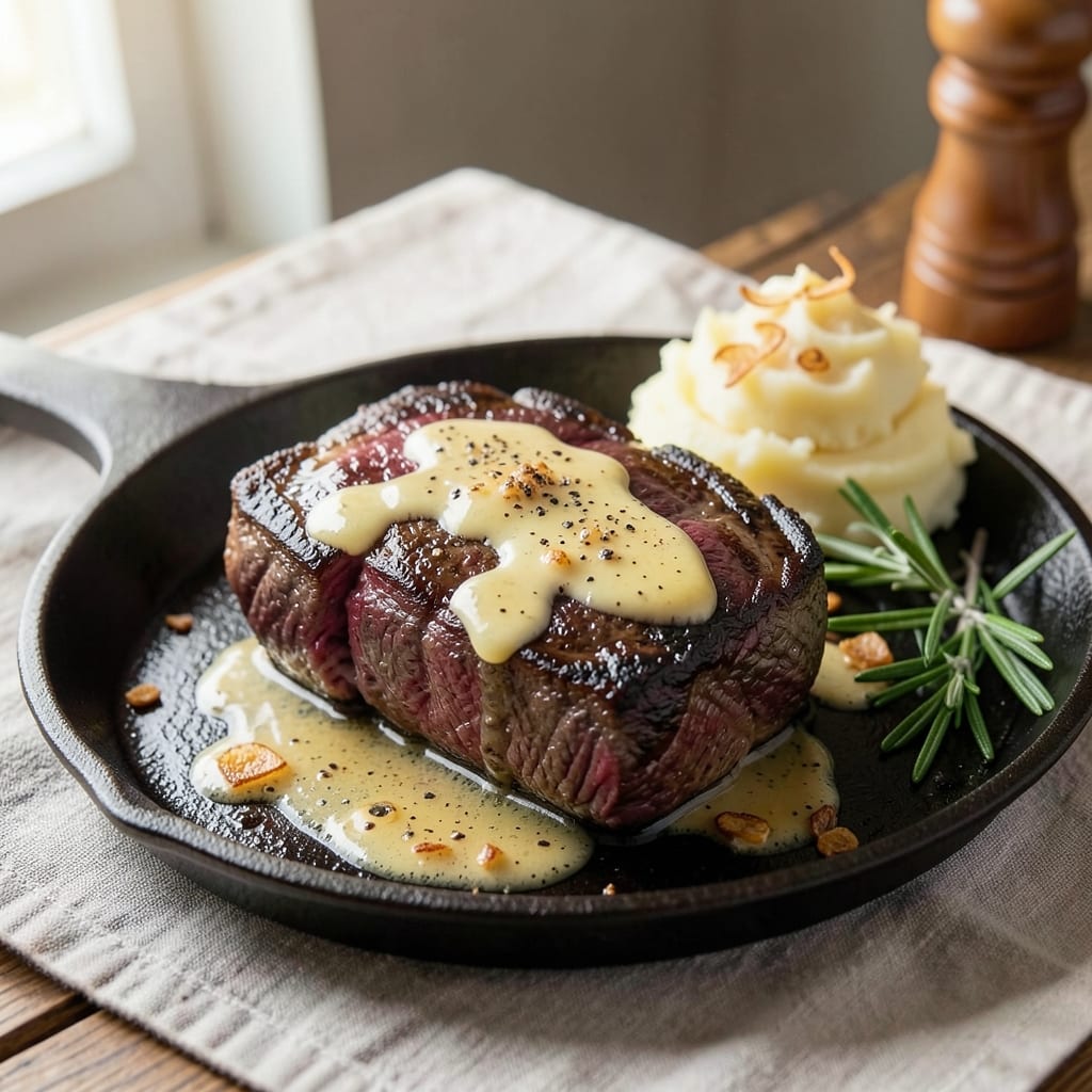 American Beef Steak Recipe: Cast-Iron Crust With Molten Center