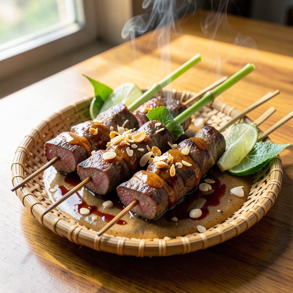 Authentic Thai Beef Satay Recipe: Grilled Skewers with Peanut Sauce Magic