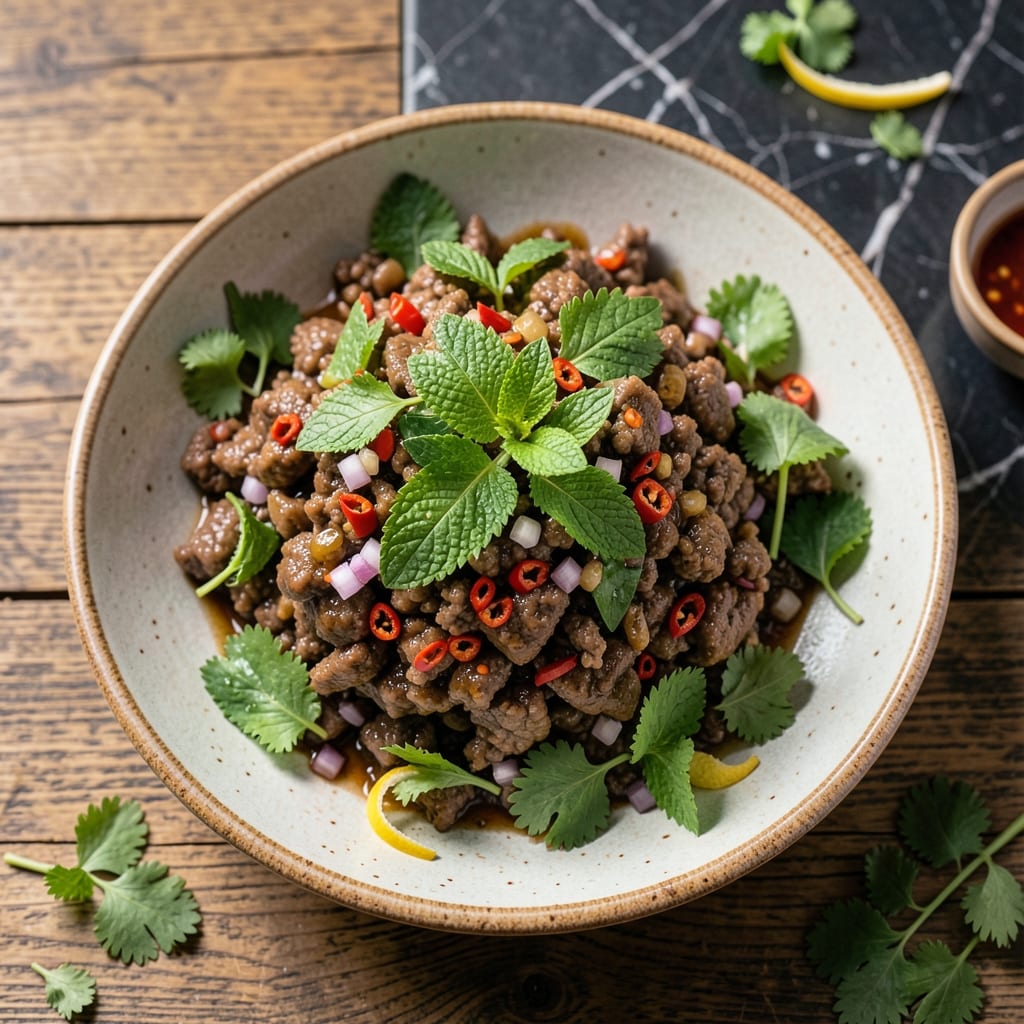 Authentic Beef Larb Recipe: Herb-Packed Minced Magic from Laos