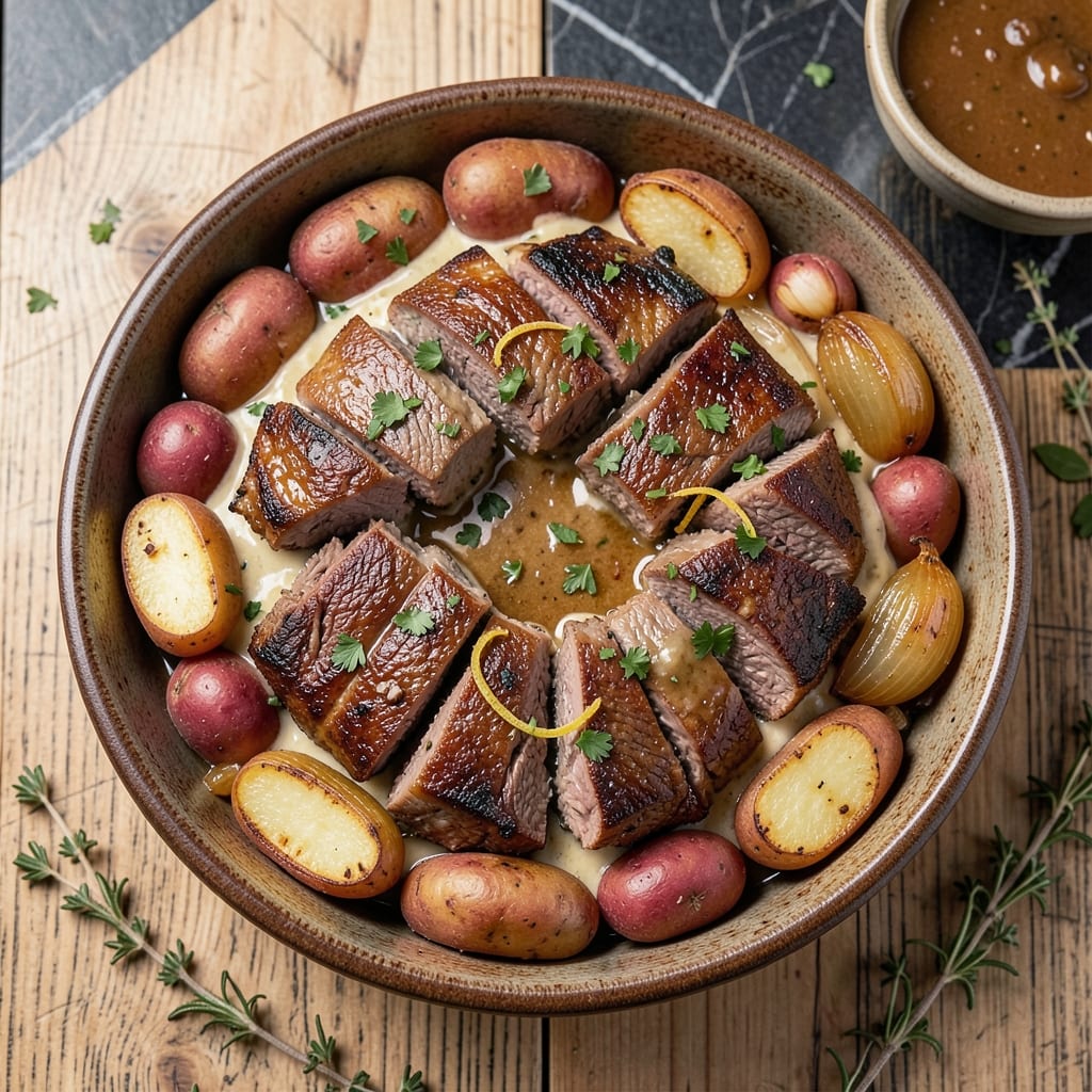Baked Beef Casserole Recipe: Cheesy Potato-Topped Tender Crunch