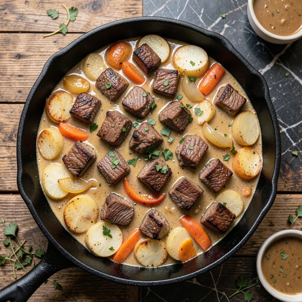 Amish Beef and Potato Casserole Recipe: Slow-Braised Heartiness With Caramelized Onion Topping