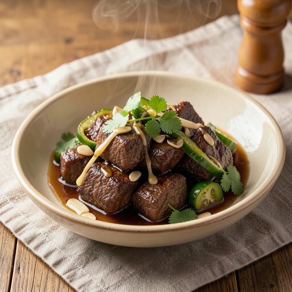 Beef Ampalaya With Oyster Sauce Recipe: Velvet-Silk Tender Beef in Bitter Melon Broth