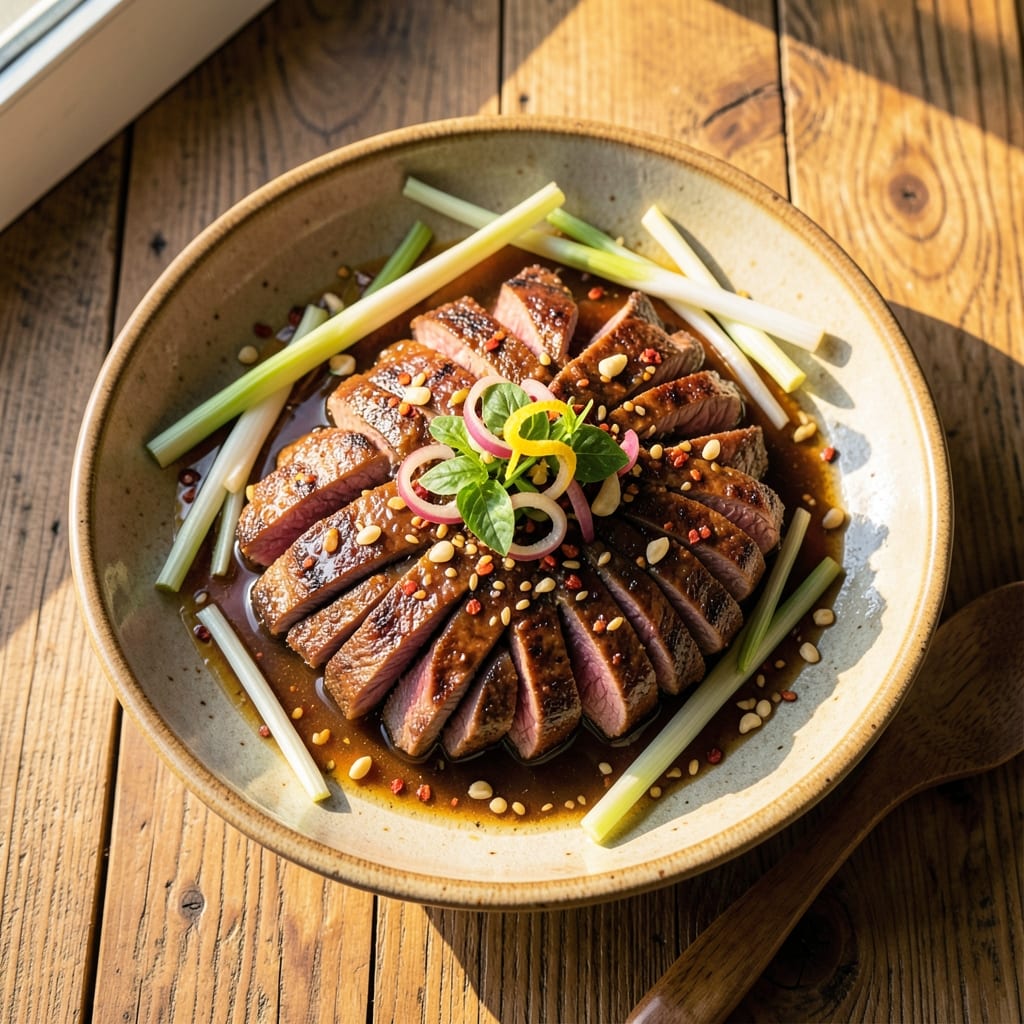 Vietnamese Grilled Beef Recipe: Charred Lemongrass Crust with Fish Sauce Zing