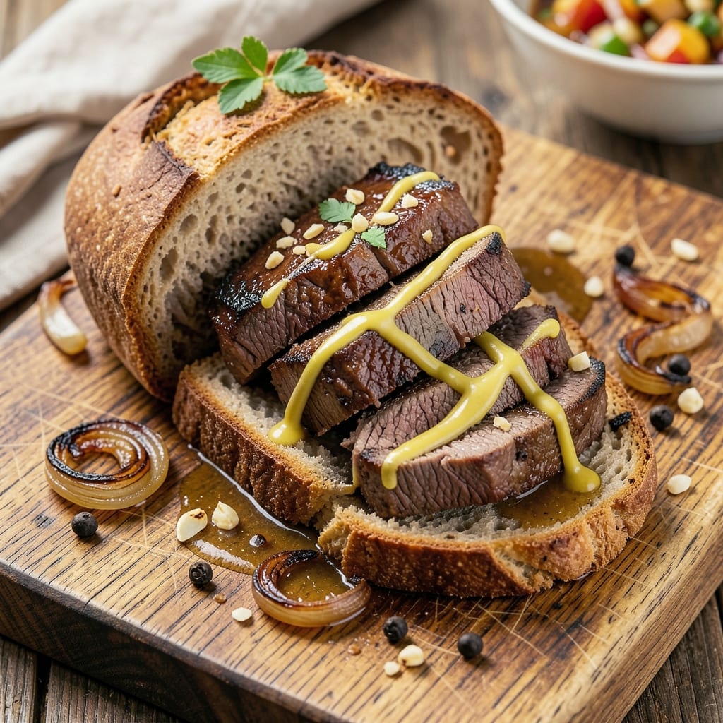 Bar Bill Beef on Weck Recipe: German-Style Rye Bread Braised with Juicy Beef and Savory Gravy
