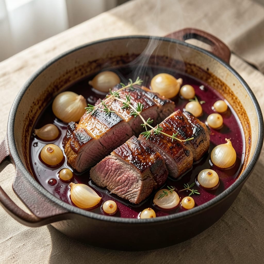 America's Test Kitchen Beef Bourguignon Recipe: Slow-Simmered Red Wine Velouté With Mushroom Depth