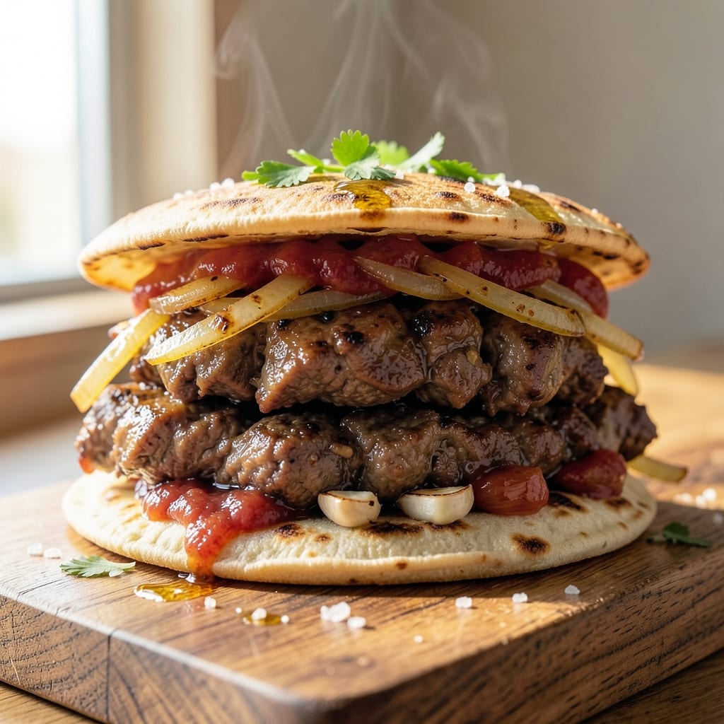 Chunky Beef Mexican Sandwich Recipe: Crispy Tortilla Crunch With Spiced Beef Filling