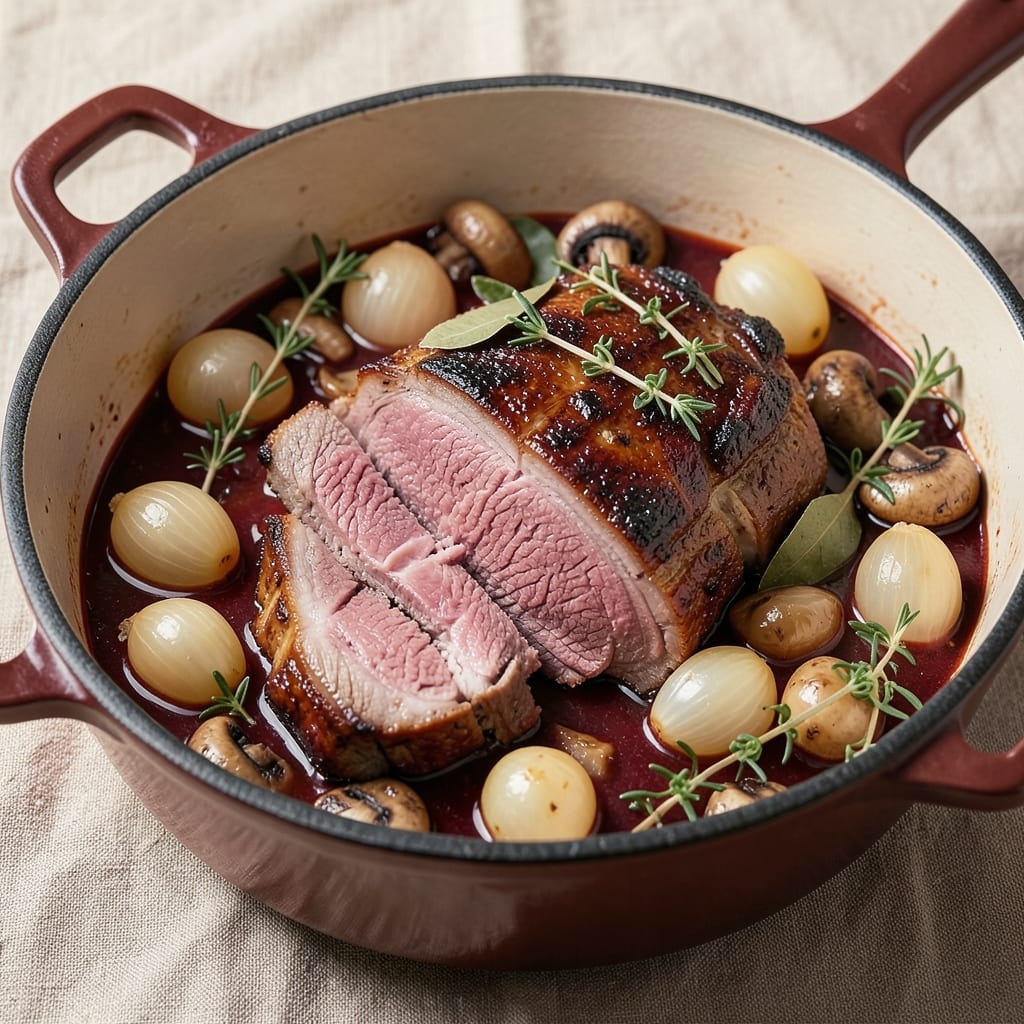Auguste Escoffier's Beef Bourguignon Recipe: Wine-Reduced Velvety Richness in One Pot