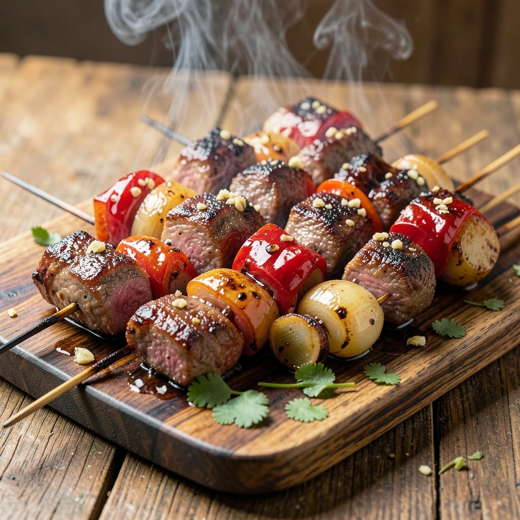 Barbecue Beef Skewers Recipe: Charred Crust and Juicy Centers in 25 Minutes