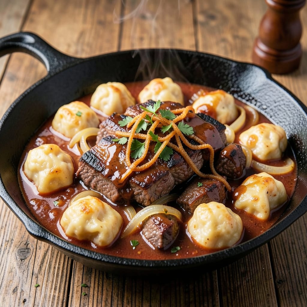 Baltimore Sour Beef and Dumplings Recipe: Slow-Simmered Umami and Fluffy Potato Dumplings