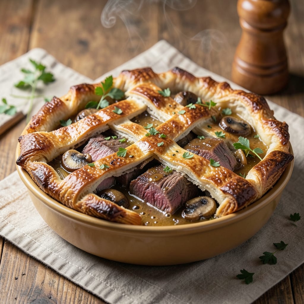 Beef and Ale Slow Cooker Pie Recipe: Flaky Crust Over Rich, Beer-Braised Filling