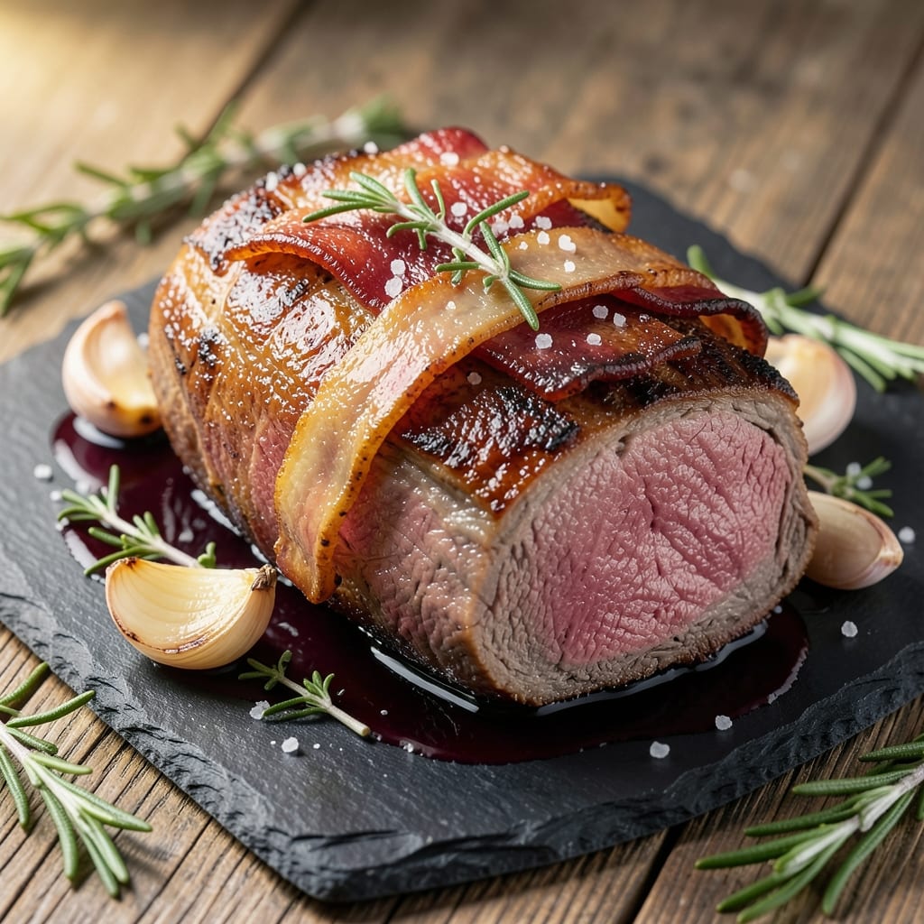 Bacon-Wrapped Beef Tenderloin Roast Recipe: Smoky Crust Meets Juicy Heart