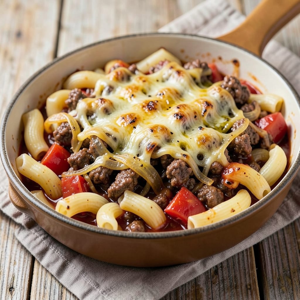 Baked Macaroni with Ground Beef Recipe: Cheesy, Meat-Packed One-Pan Classic