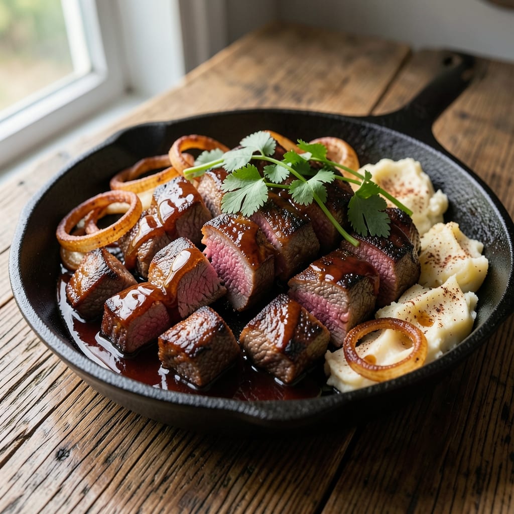 BBQ Beef Cubes Recipe: Smoky-Spiced One-Pan Bites With Charred Crust