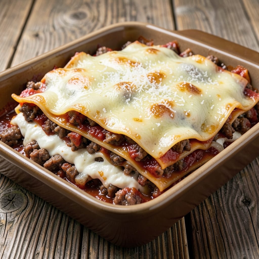 All-Beef Lasagna Recipe: Layers of Rich Tomato and Melty Cheese