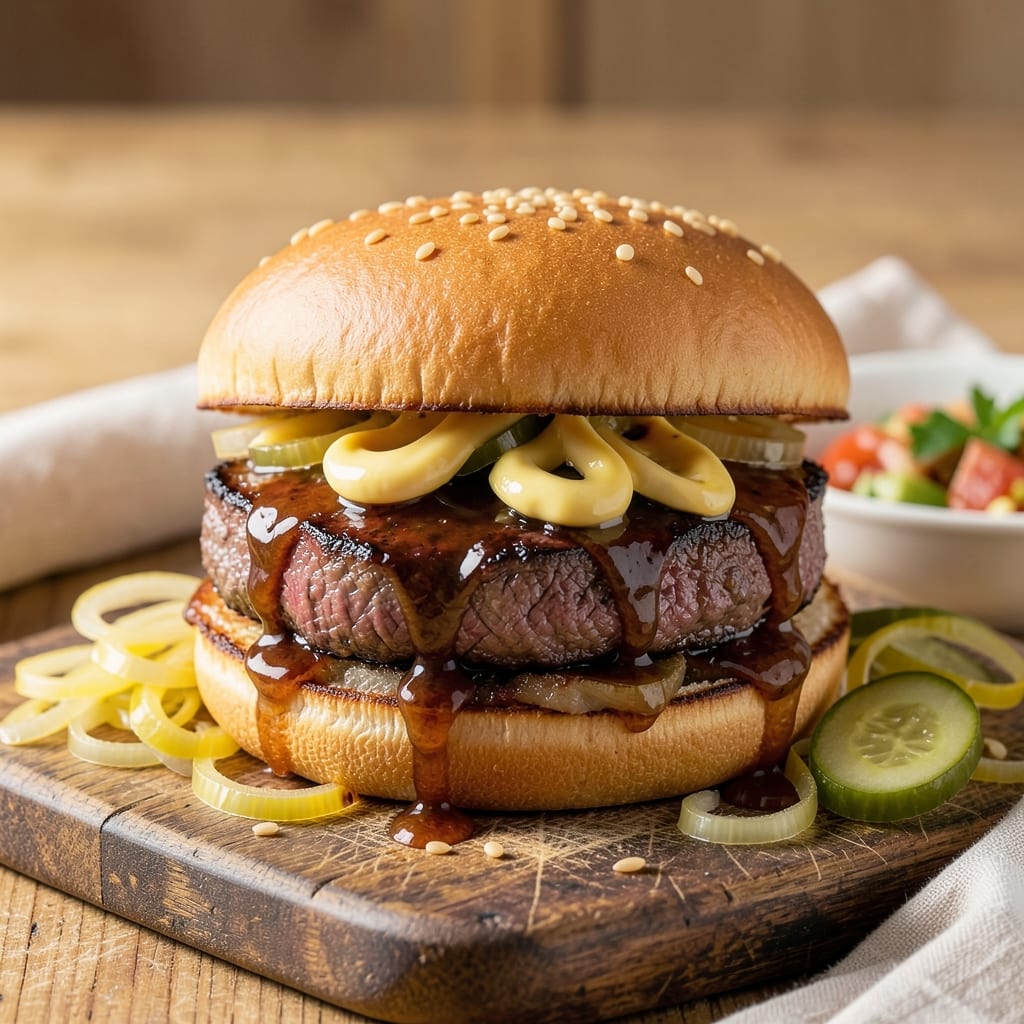 BBQ Beef on a Bun Recipe: Smoky-Sweet Stacks With Caramelized Crust