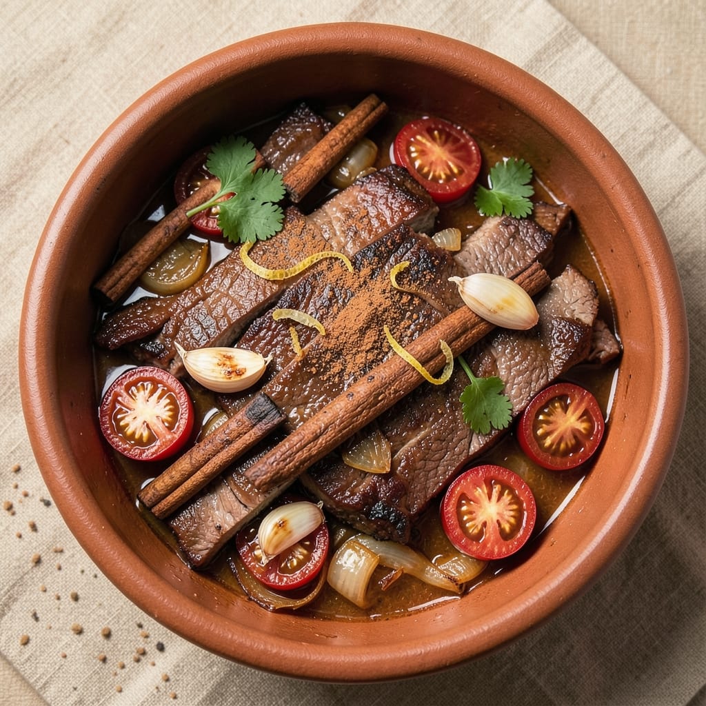 Beef Alambre Recipe: Slow-Braised Cinnamon-Spiced Beef with Crispy Topping