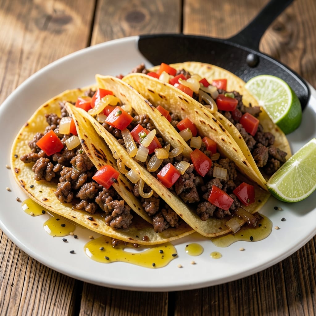 Amazing Ground Beef Tacos Recipe: Crispy Tortillas with Zesty Lime Kick