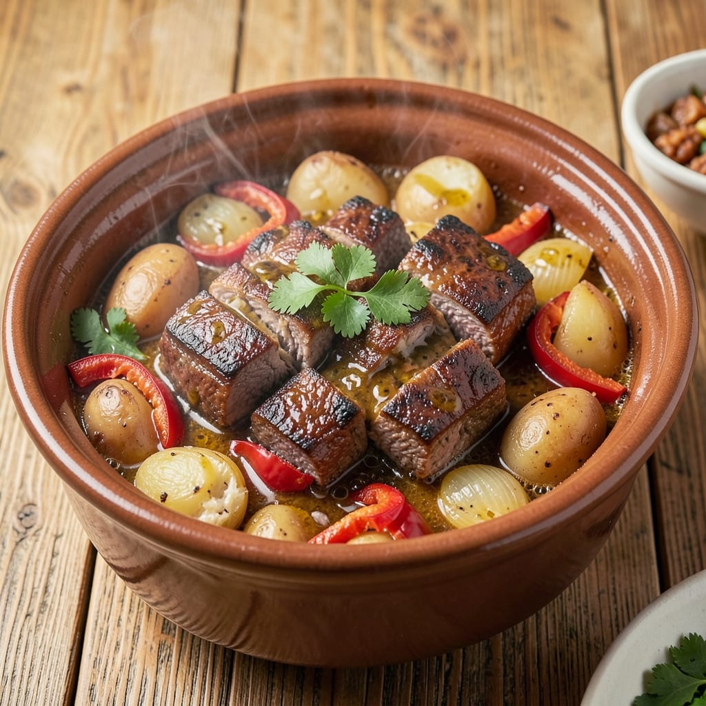 Beef Afritada Slow Cooker Recipe: Tangy Tomato and Potato Harmony