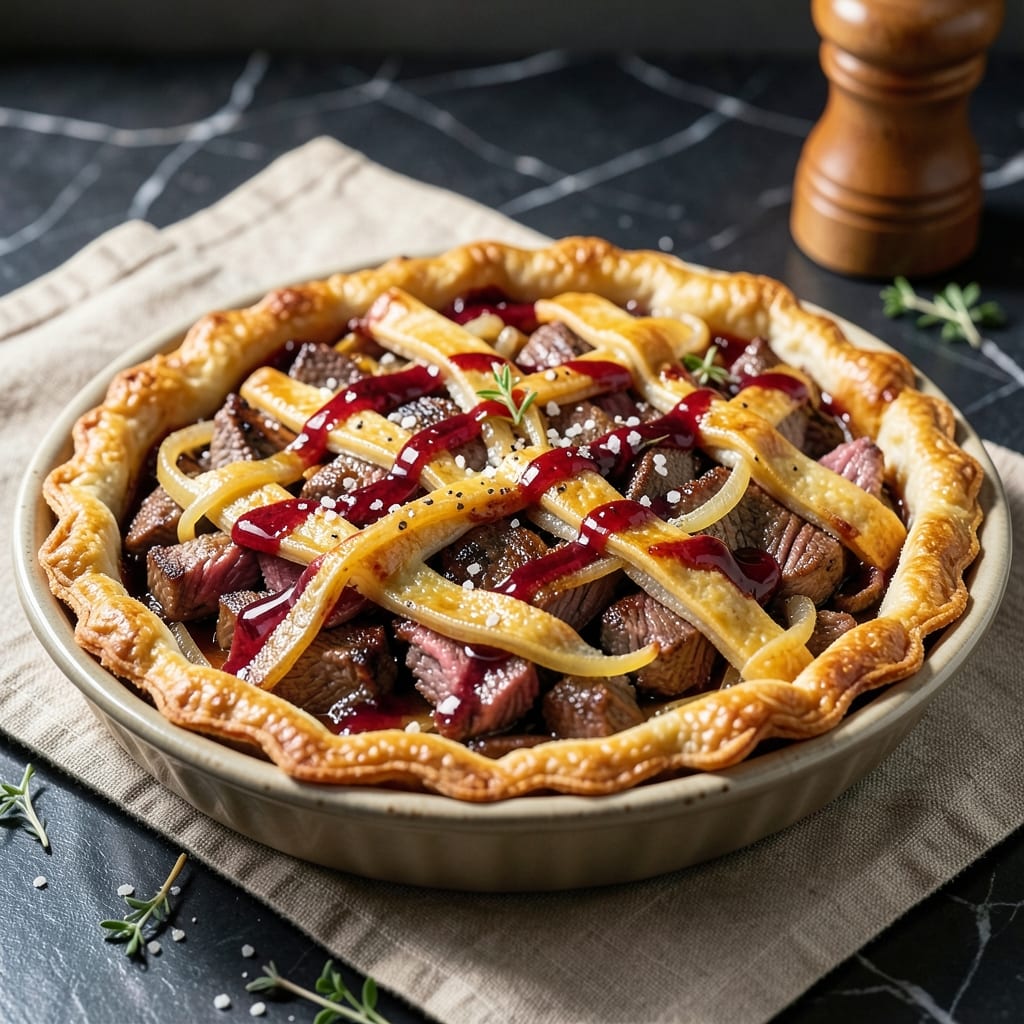 Baked Beef Pies Recipe: Flaky Pastry Cups with Hearty Meat Filling