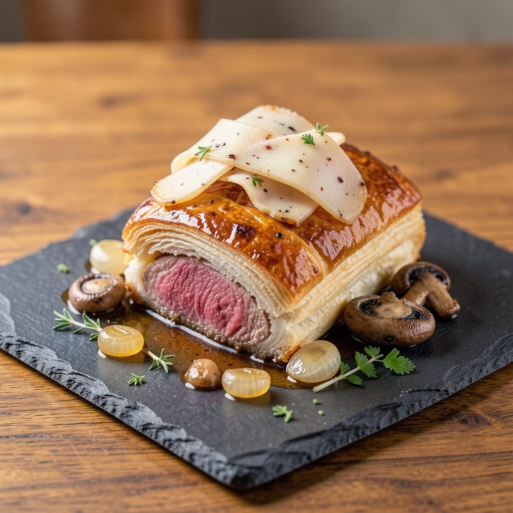 Alvin Zhou's Beef Wellington Recipe: Puff Pastry Perfection with Mushroom Duxelles