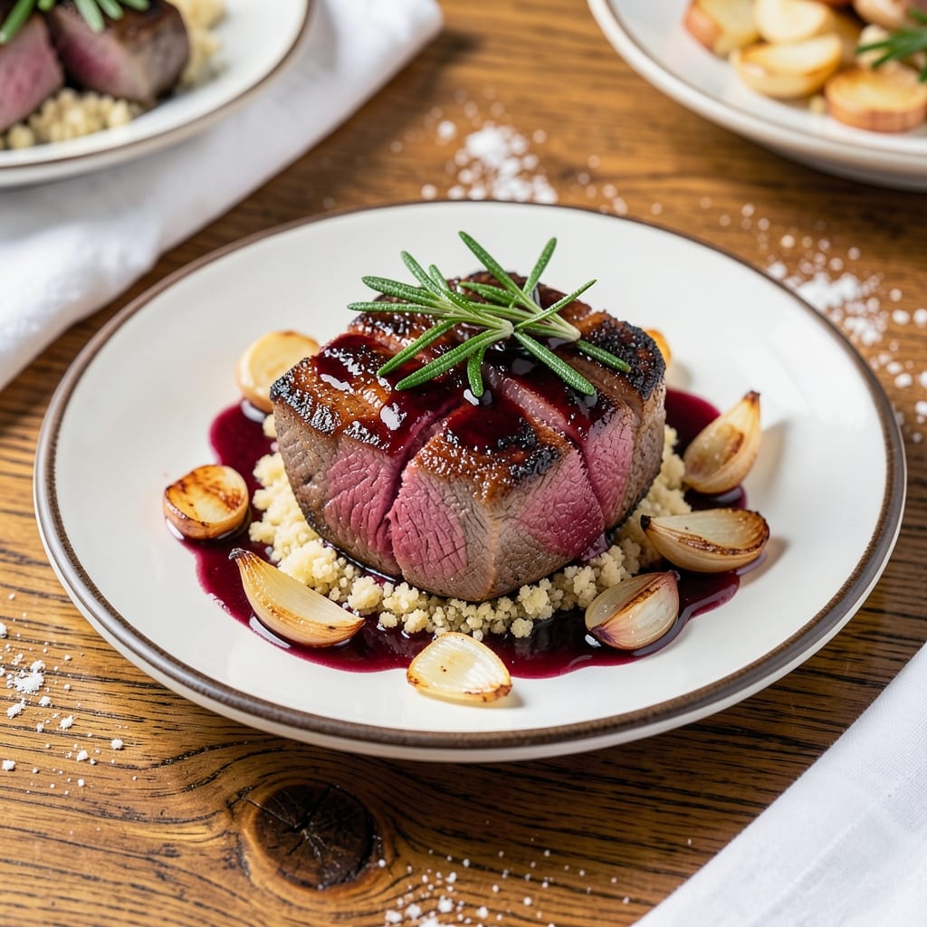 Atkins Beef Merlot Recipe: Wine-Braised Low-Carb Tenderloin With Herbed Crust