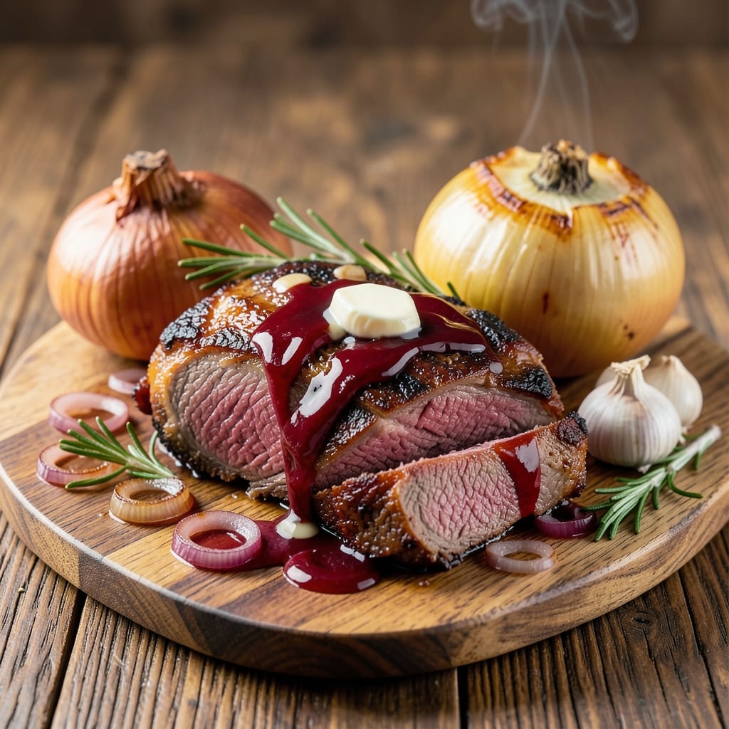 American Roast Beef Recipe: Au Jus-Poached Tenderness with Crusty Top